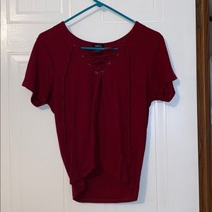 Lace up crop top